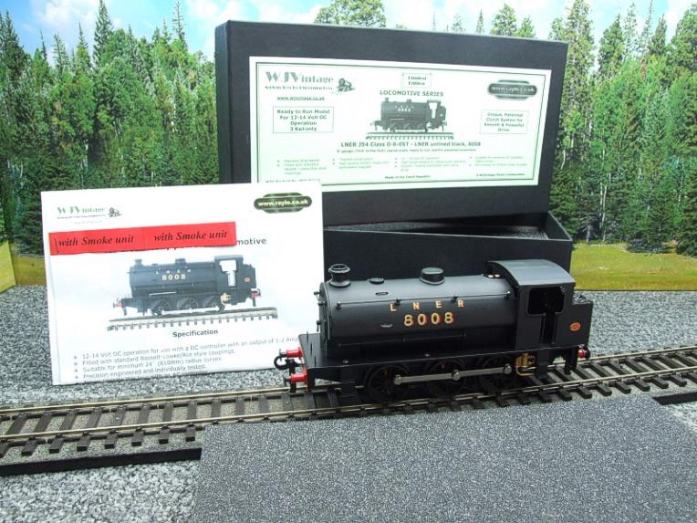 WJ Vintage O Gauge WJV01111 LNER J94 Class 0-6-0ST Unlined Black R/N 8008 Ltd Edition Bxd image 1