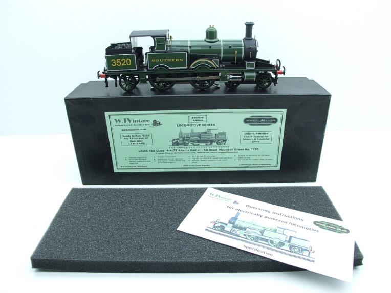 WJ Vintage O Gauge Class 415 Adams Radial 4-4-2 Tank Loco "SR" Green R/N 3520 Elec 2/3 Rail Bxd image 18