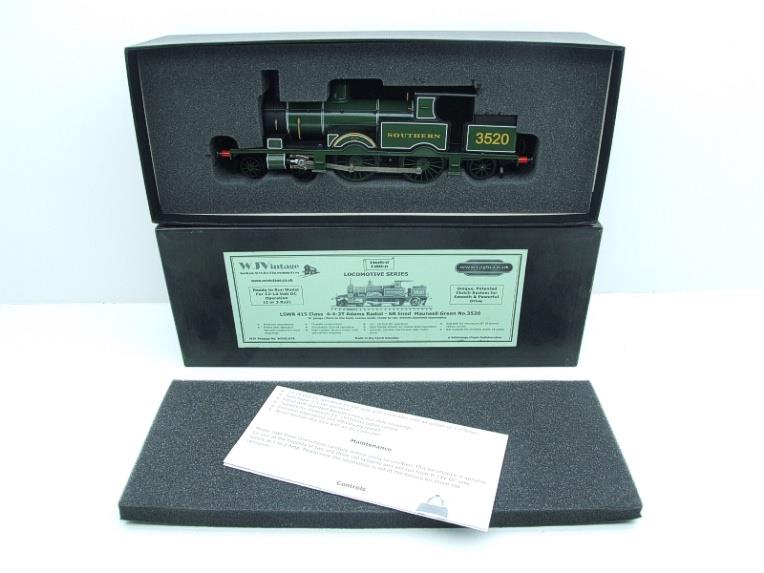 WJ Vintage O Gauge Class 415 Adams Radial 4-4-2 Tank Loco "SR" Green R/N 3520 Elec 2/3 Rail Bxd image 19