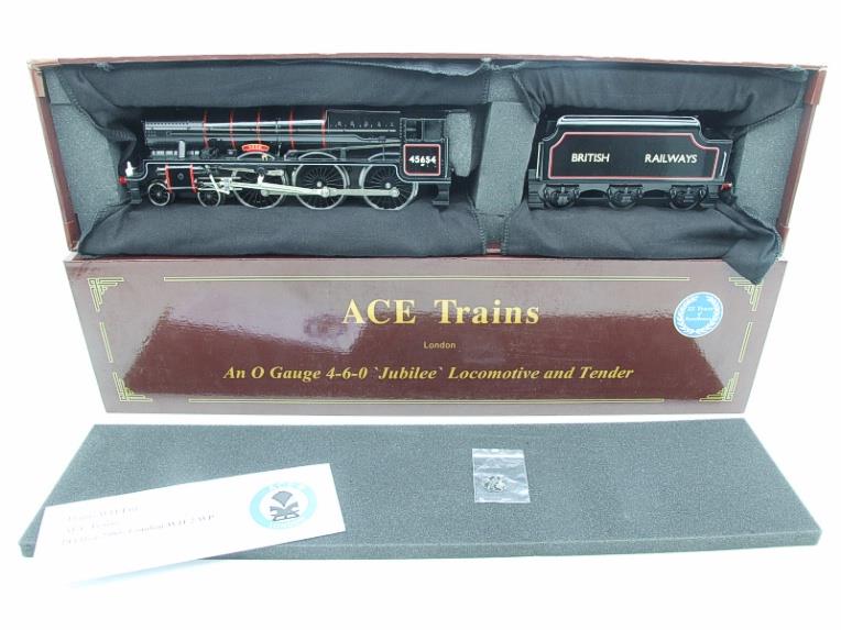 Ace Trains O Gauge E18G British Railways Gloss Lined Black Jubilee Class Loco & FOWLER Tender "HOOD" R/N 45654 Electric 2/3 Rail Bxd image 20