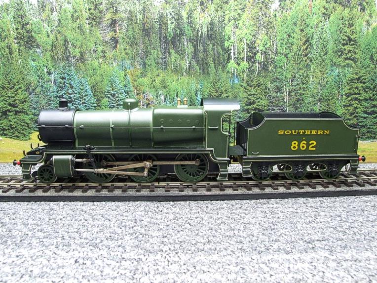 Bassett Lowke O Gauge SR Southern Lined Olive Green Maunsell N Class Mogul Loco & Tender A862 Electric 2/3 Rail Boxed Repaint image 11