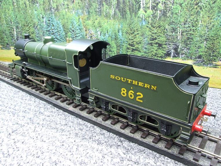 Bassett Lowke O Gauge SR Southern Lined Olive Green Maunsell N Class Mogul Loco & Tender A862 Electric 2/3 Rail Boxed Repaint image 16