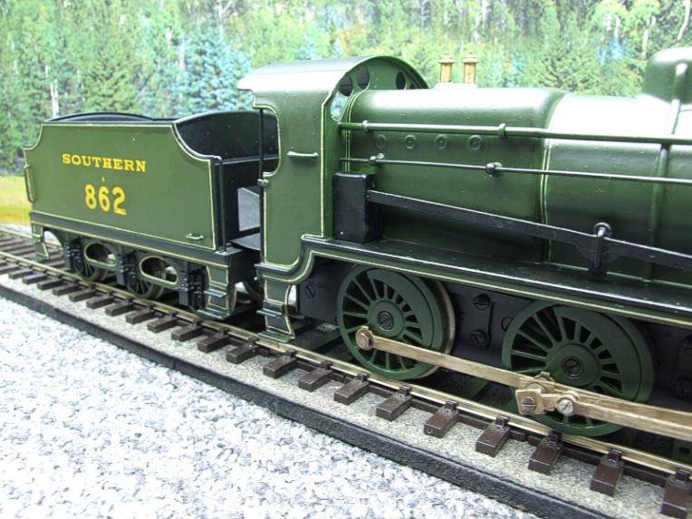 Bassett Lowke O Gauge SR Southern Lined Olive Green Maunsell N Class Mogul Loco & Tender A862 Electric 2/3 Rail Boxed Repaint image 17