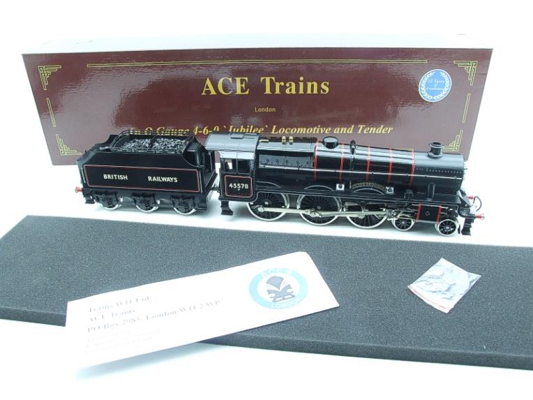 Ace Trains O Gauge E18/GFT, BR Gloss Black Red Lined Jubilee Class, "FOWLER Tender "SANSPAREIL" R/N 45732, Rare Electric 2/3 Rail Boxed image 2
