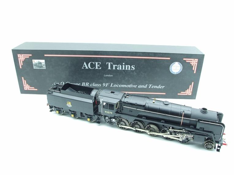 Ace Trains O Gauge E28/D1, BR 9F Loco & Tender "Unlined Gloss Satin Black" Pre 56 R/N 92079 Electric 2/3 Rail Bxd image 1