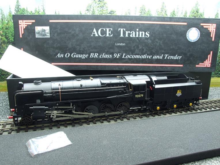 Ace Trains O Gauge E28/D1, BR 9F Loco & Tender "Unlined Gloss Satin Black" Pre 56 R/N 92079 Electric 2/3 Rail Bxd image 22