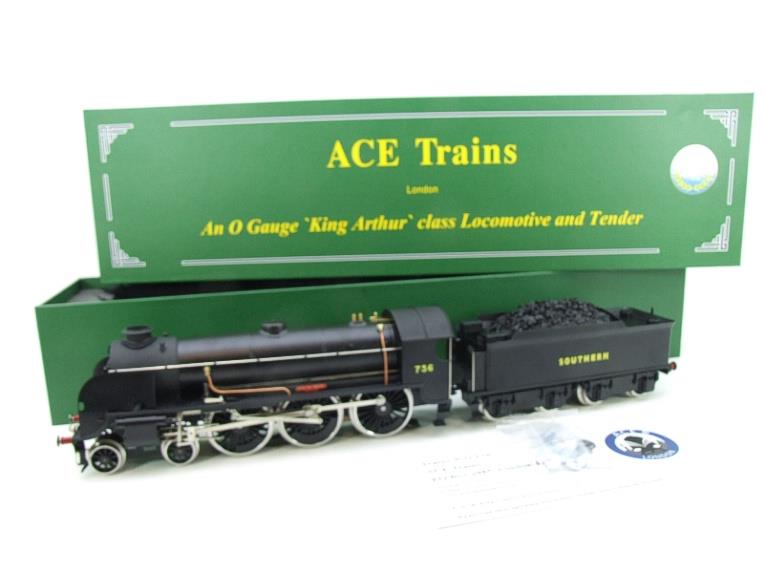 ACE Trains O Gauge E/34-D1 Bulleid SR Wartime Satin Black 4-6-0 "Excalibur" 736 Elec 2/3 Rail Boxed image 22