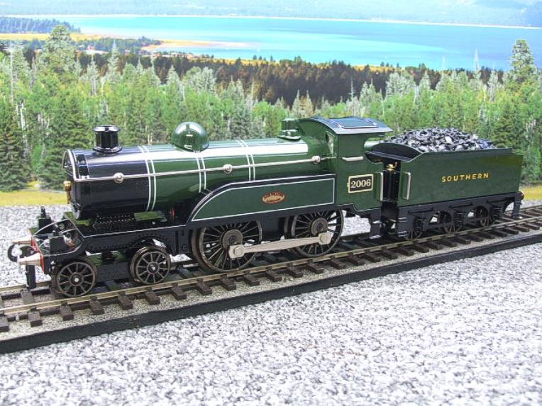 Ace Trains O Gauge E3 "SR" Southern Railway Black Lined Green 4-4-0 Loco & Tender R/N 2006 Electric 3 Rail Bxd image 3
