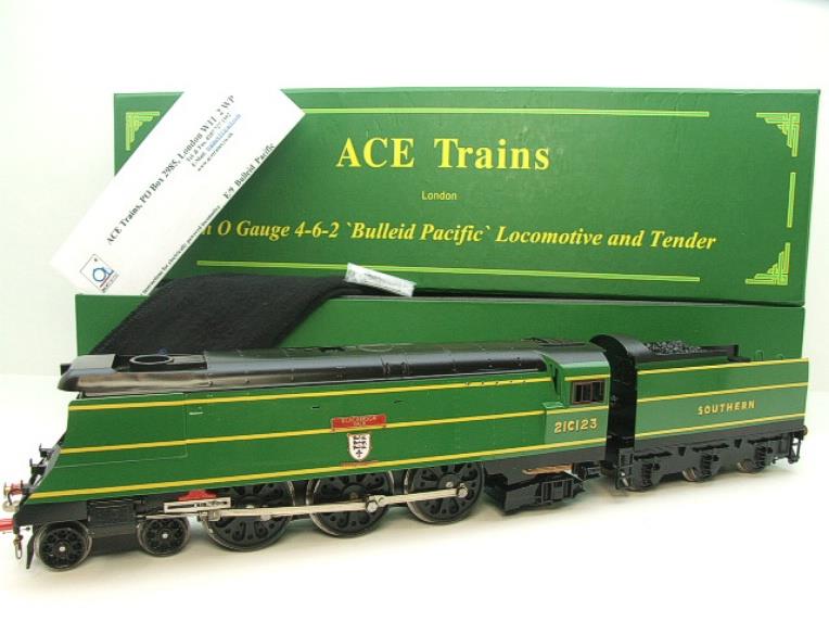 Ace Trains O Gauge E9 Bulleid Pacific SR "Blackmore Vale" RN 21C123 Electric 2/3 Rail Bxd image 20