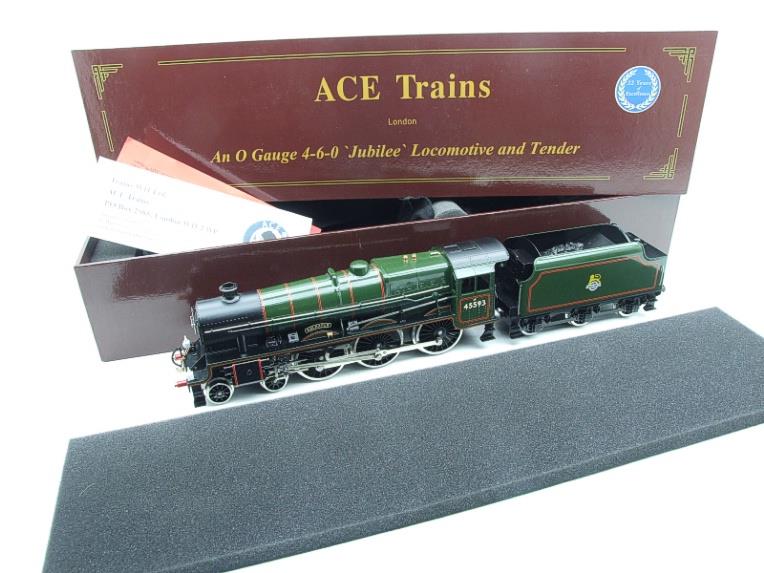 Ace Trains O Gauge E18D2, BR Green Jubilee Class Loco & Tender "Leander" R/N 45690, Elec 2/3 Rail image 1