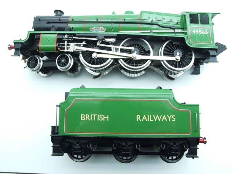Ace Trains O Gauge E18/B Jubilee Class Loco & Tender BR Gloss Lined Apple Green "Victoria" R/N 45565 Electric 2/3 Rail Bxd image 8