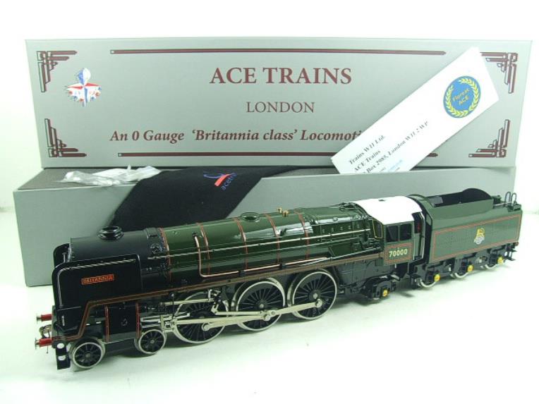 Ace Trains O Gauge E27B2 BR Britannia Class "Britannia" R/N 70000 White Cab Roof Ed Elec 2/3 Rail image 1