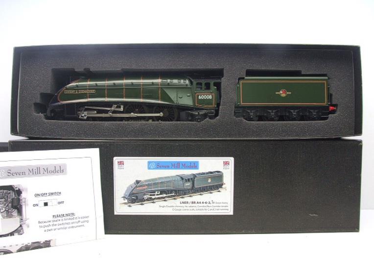 Seven Mills O Gauge BR Green A4 Pacific "Union of South Africa" Loco & Tender R/N 60009 Elec 2/3 Rail Bxd image 18
