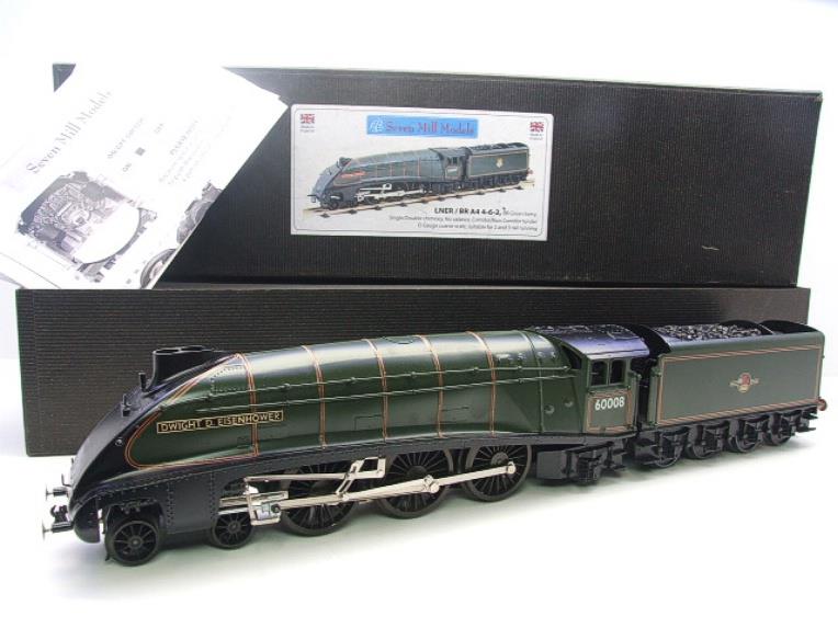 Seven Mills O Gauge BR Green A4 Pacific "Union of South Africa" Loco & Tender R/N 60009 Elec 2/3 Rail Bxd image 22