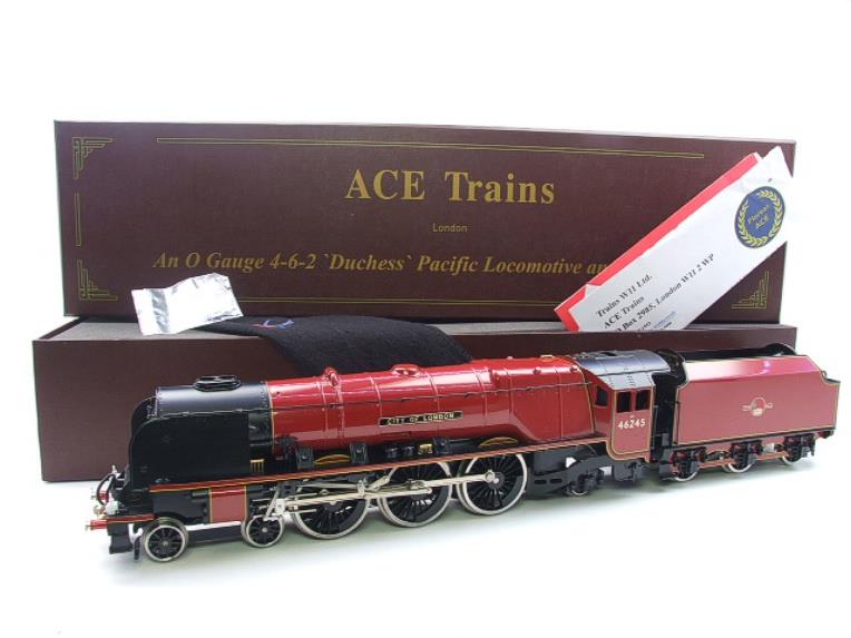 Ace Trains O Gauge E/12 BR Red Duchess Pacific "City Of London" RN 46245 Electric 2/3 Rail Bxd image 22