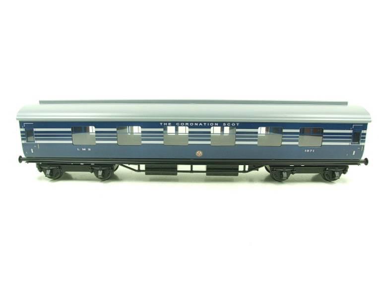 Ace Trains O Gauge C20-A LMS Blue Coronation Scot x3 Coaches, 2/3 Rail, All Metal, Set A, Bxd image 11