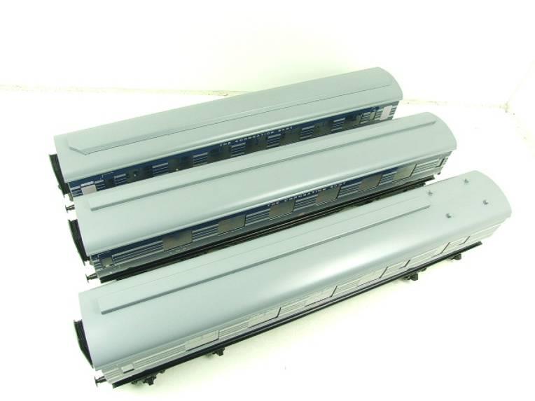 Ace Trains O Gauge C20-A LMS Blue Coronation Scot x3 Coaches, 2/3 Rail, All Metal, Set A, Bxd image 13