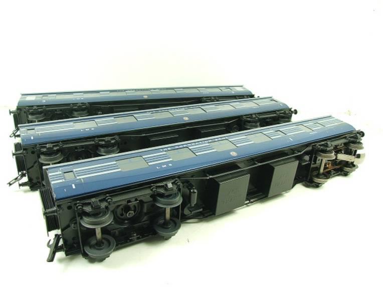 Ace Trains O Gauge C20-A LMS Blue Coronation Scot x3 Coaches, 2/3 Rail, All Metal, Set A, Bxd image 15