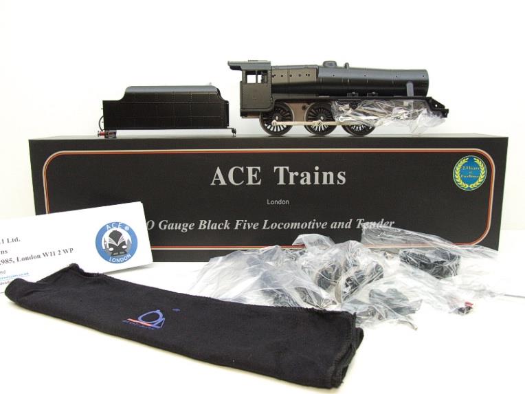 Ace Trains O Gauge KIT Edition E19-K3, Black 5, With Dome & Riveted Tender Loco Kit Form 2/3 Rail Bxd Brand NEW image 1
