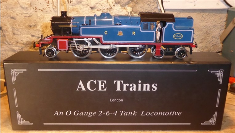 Ace Trains O Gauge E/8 "CR" Caledonian Railway Gloss Lined Blue 2 Cyl Stanier 2-6-4 Tank Loco R/N 2546, Elec 2/3 Rail image 1