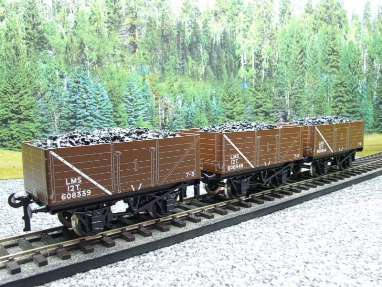 Ace Trains O Gauge G/5 WS13 "LMS Brown" 12T Open Coal Wagons x3 Set 13 Bxd image 21