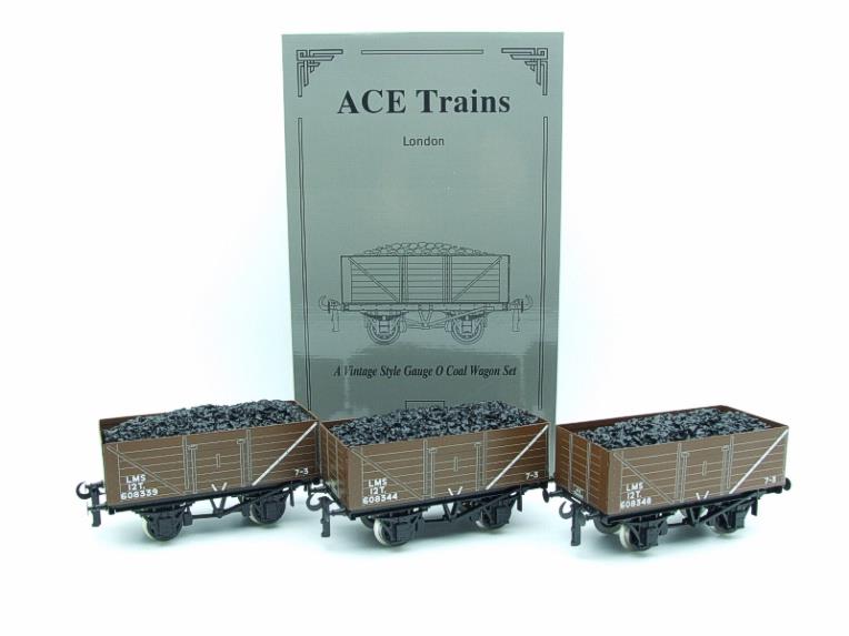 Ace Trains O Gauge G/5 WS13 "LMS Brown" 12T Open Coal Wagons x3 Set 13 Bxd image 22