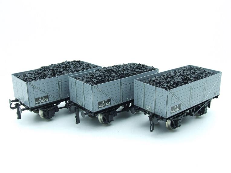 Ace Trains O Gauge G/5 WS12 "BR Grey" 12T Open Coal Wagons x3 Set 12 Bxd image 11
