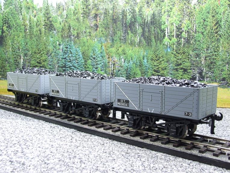 Ace Trains O Gauge G/5 WS12 "BR Grey" 12T Open Coal Wagons x3 Set 12 Bxd image 18