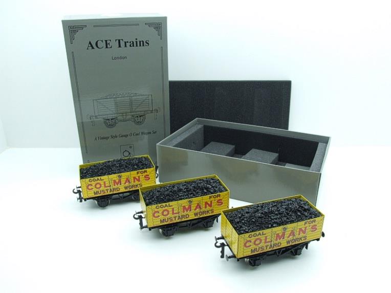 Ace Trains x3 Set O Gauge G/5 WS11 Private Owner "Colmans" Coal Wagons x3 Set 11 Bxd image 19