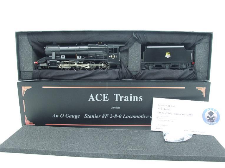 Ace Trains O Gauge E38D Early Pre 56 BR Satin Black Class 8F, 2-8-0 Locomotive and Tender R/N 48151 image 19