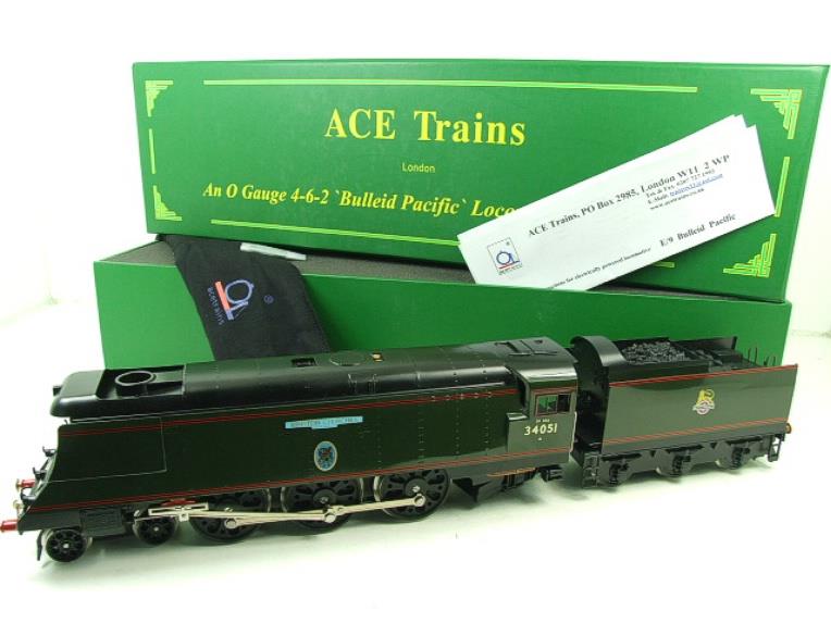 Ace Trains O Gauge E9S1 Bulleid Pacific BR "Sir Winston Churchill" R/N 34051 Elec 2/3 Rail Boxed image 22