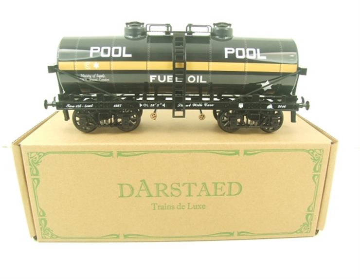 Darstaed O Gauge Bogie Tanker "Pool Black" Wartime Livery 2/3 Rail Running Boxed image 15