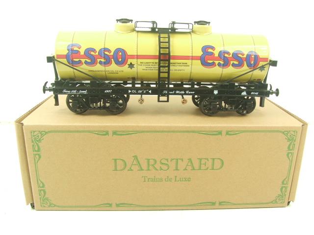 Darstaed O Gauge Bogie Tanker "Esso" Pre War Livery 2/3 Rail Running Boxed image 15