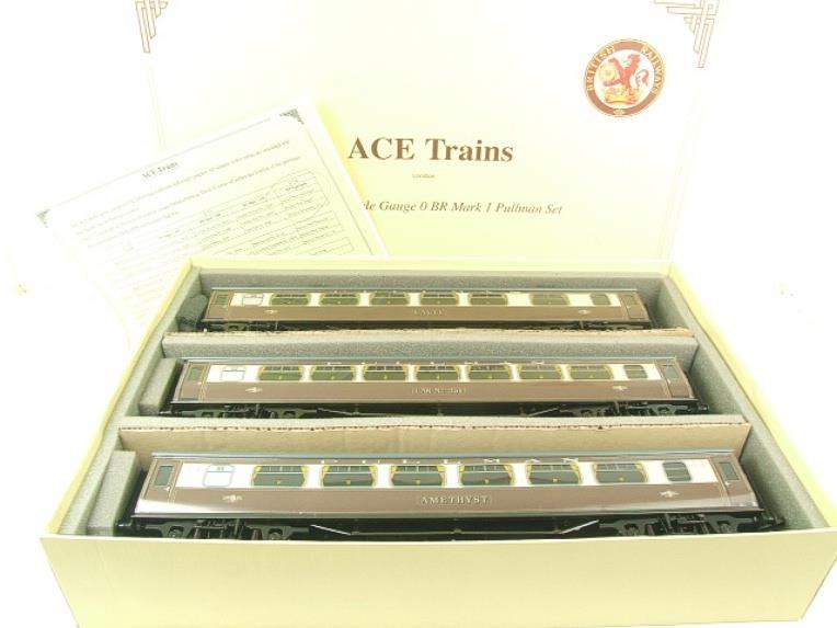 Ace Trains O Gauge C14 BR MK 1 Pullman Coaches x3 Set A Bxd 2/3 Rail Grey Roofs image 19