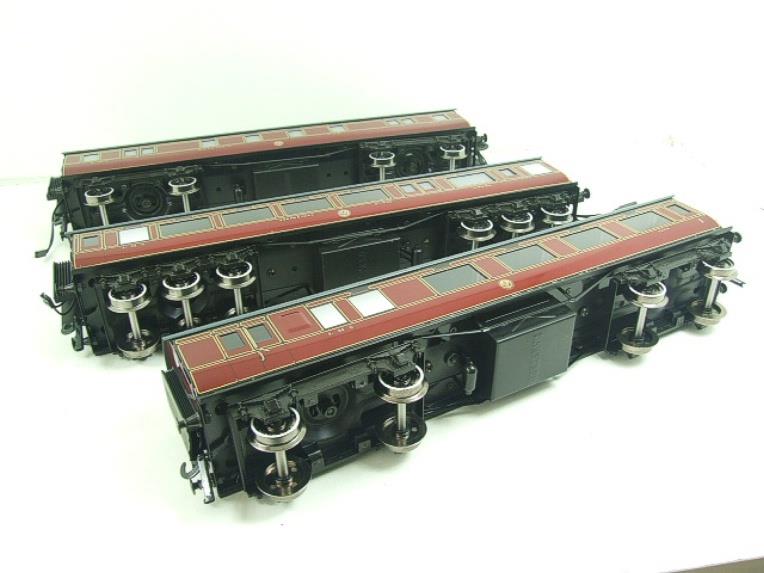 Darstaed O Gauge LMS Period 2 Corridor Coaches x3 Boxed 2/3 Rail Set B image 17