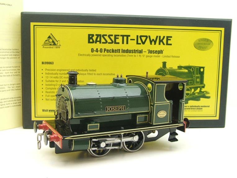 Bassett Lowke O Gauge BL99063 Peckett Saddle Tank Loco "Joseph" Electric 2/3 Rail Bxd image 15