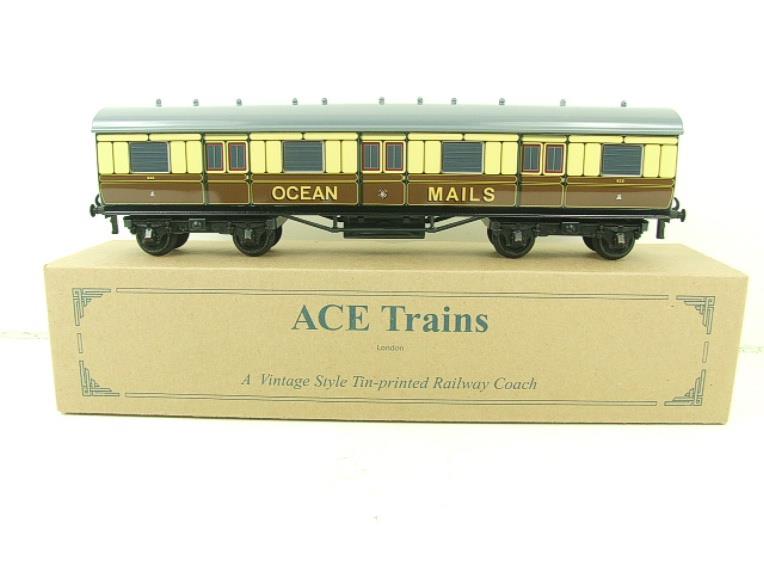 Ace Trains Wright Overlay Series O Gauge GWR "Ocean Mails" Coach R/N 822 Boxed 2/3 Rail image 13
