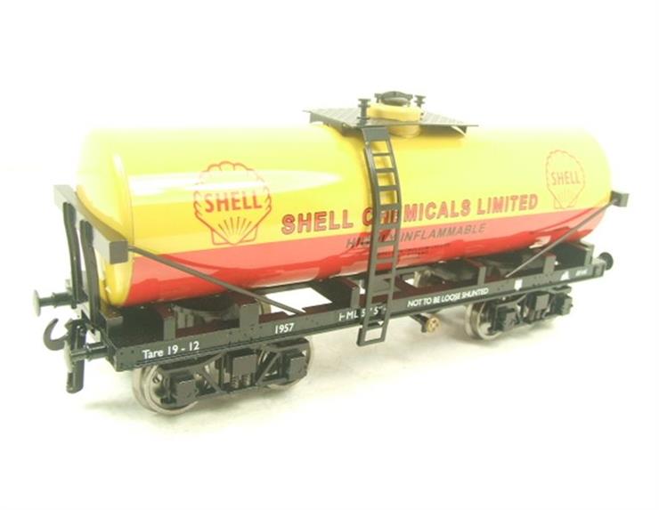 Darstaed O Gauge Bogie Tanker "Shell Chemical" Post War Livery 2/3 Rail Running Boxed image 11