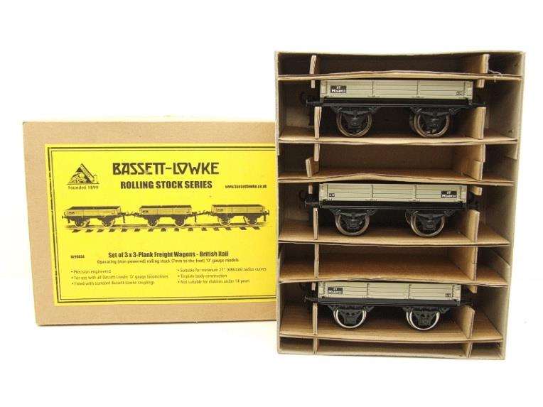 Bassett Lowke O Gauge BL99034 BR 3 Plank Coal Wagons x3 Set Boxed image 15
