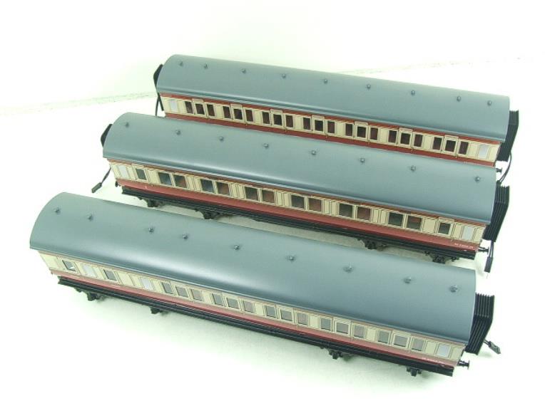 Darstaed O Gauge BR Period 1 Carmine & Cream Mainline Coaches x3 Set Bxd 2/3 Rail Set A image 12