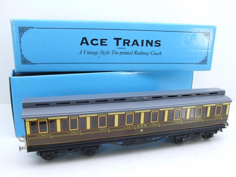 Ace Trains O Gauge C1 "GWR" 1st Class Clerestory Roof Passenger Coach Grey Roof Boxed image 20