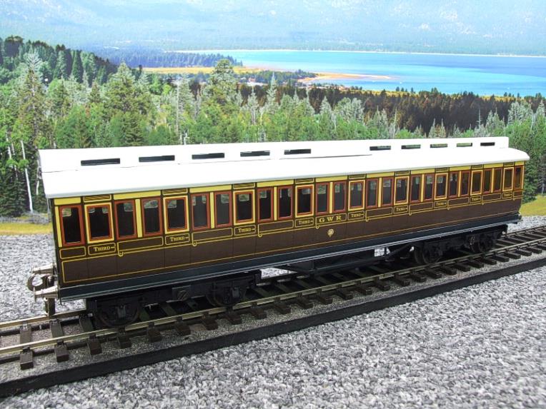 Ace Trains O Gauge C1 "GWR" 3rd Class Clerestory Roof Passenger Coach White Roof Boxed image 11