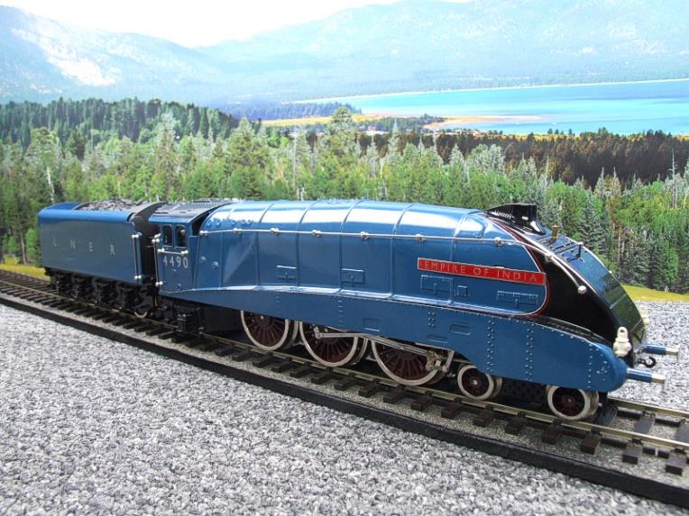 Ace Trains O Gauge E4, A4 Pacific Pre-War LNER Blue "Empire of India" R/N 4490 Electric Boxed image 15