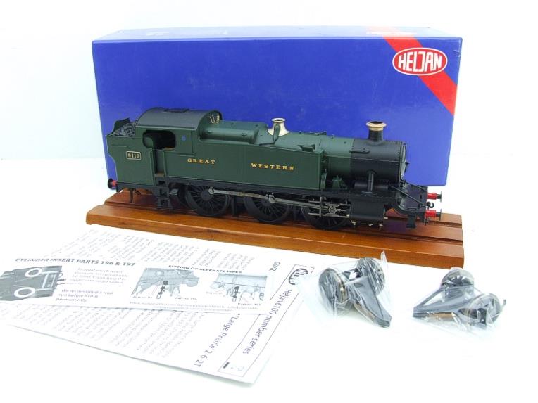 Heljan O Gauge Item 6100 "Great Western" Green Class 61xx Large Prairie Loco R/N 6110 Electric image 21