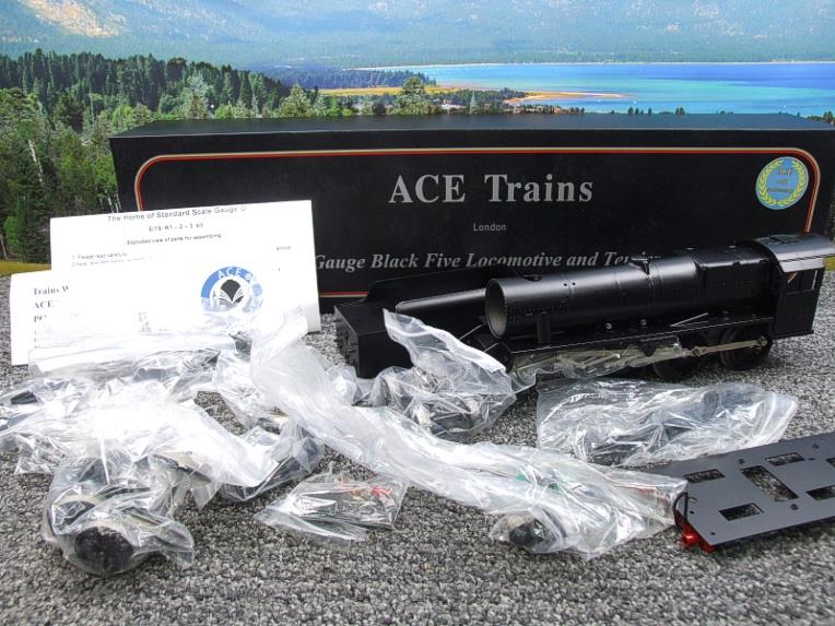 Ace Trains O Gauge E19-K2/PT, Black 5, Domeless & Standard Tender Loco Kit Form 2/3 Rail Bxd NEW image 15