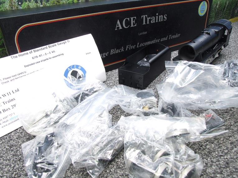 Ace Trains O Gauge E19-K2/PT, Black 5, Domeless & Standard Tender Loco Kit Form 2/3 Rail Bxd NEW image 16