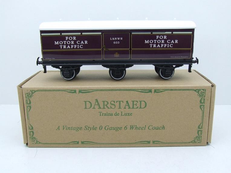 Darstaed O Gauge LNWR Six Wheel Motor Car Van R/N 603 Boxed 2/3 Rail Running image 15