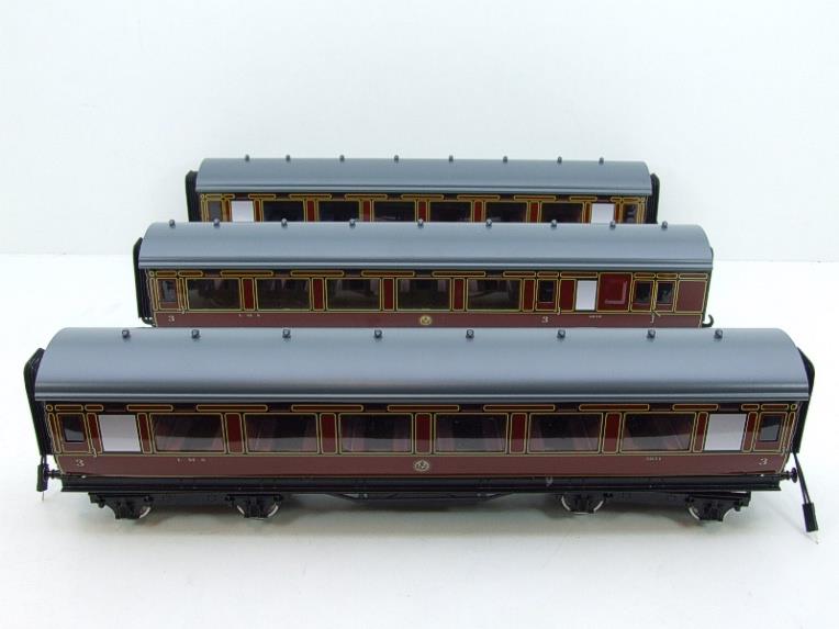 Darstaed O Gauge LMS Period 2 Corridor Coaches x3 Boxed 2/3 Rail Set A image 12