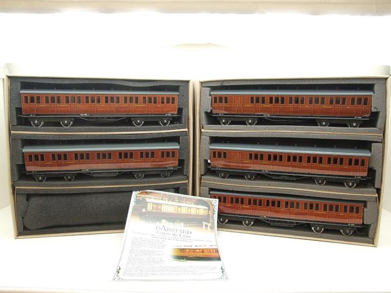 Darstaed O Gauge "LT" London Transport Metropolitan x5 Suburban Non Corridor Coaches Set 2/3 Rail image 13