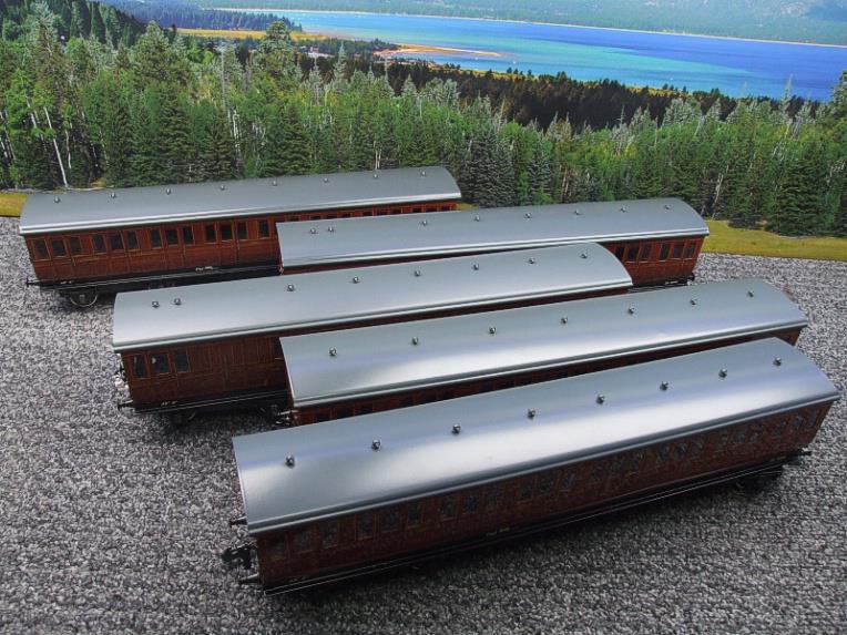 Darstaed O Gauge "LT" London Transport Metropolitan x5 Suburban Non Corridor Coaches Set 2/3 Rail image 18